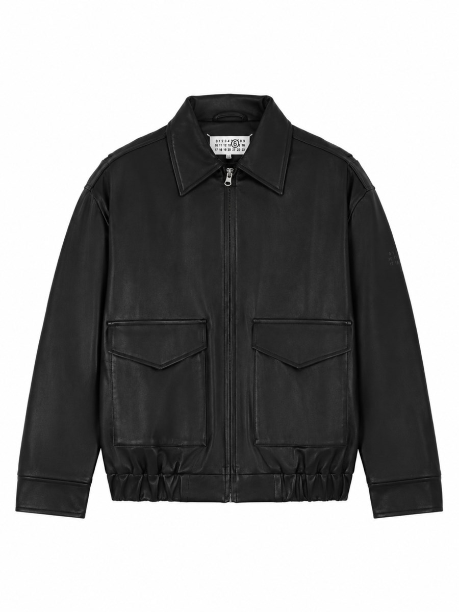 GIACCA BIKER IN TESSUTO SPALMATO CON LOGO