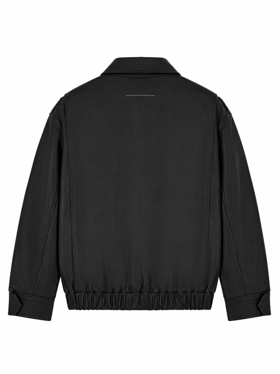 GIACCA BIKER IN TESSUTO SPALMATO CON LOGO