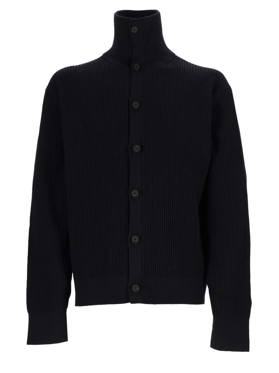 Cardigan In Maglia Di Cotone A Coste