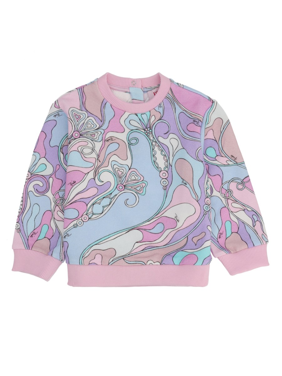 Felpa con stampa iride all-over