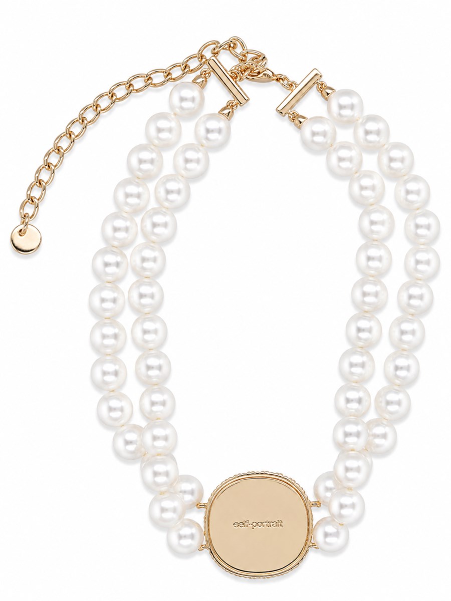 Collana Girocollo Con Perle E Cristalli 