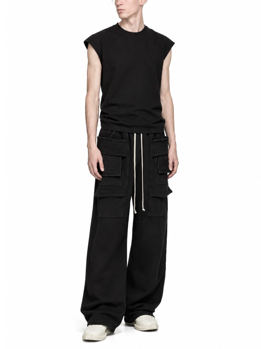 Pantalone Cargo in Felpa di Cotone