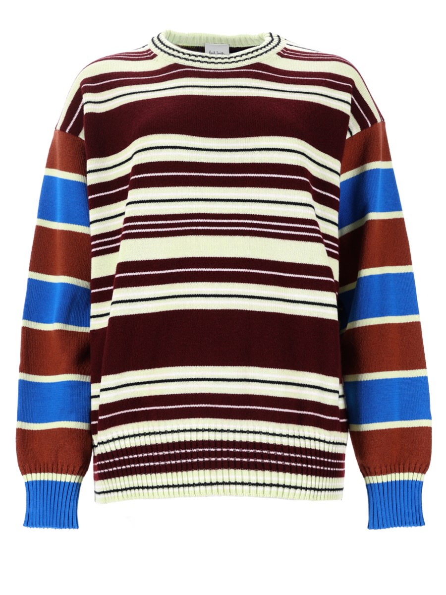 MAGLIA IN LANA E COTONE A RIGHE