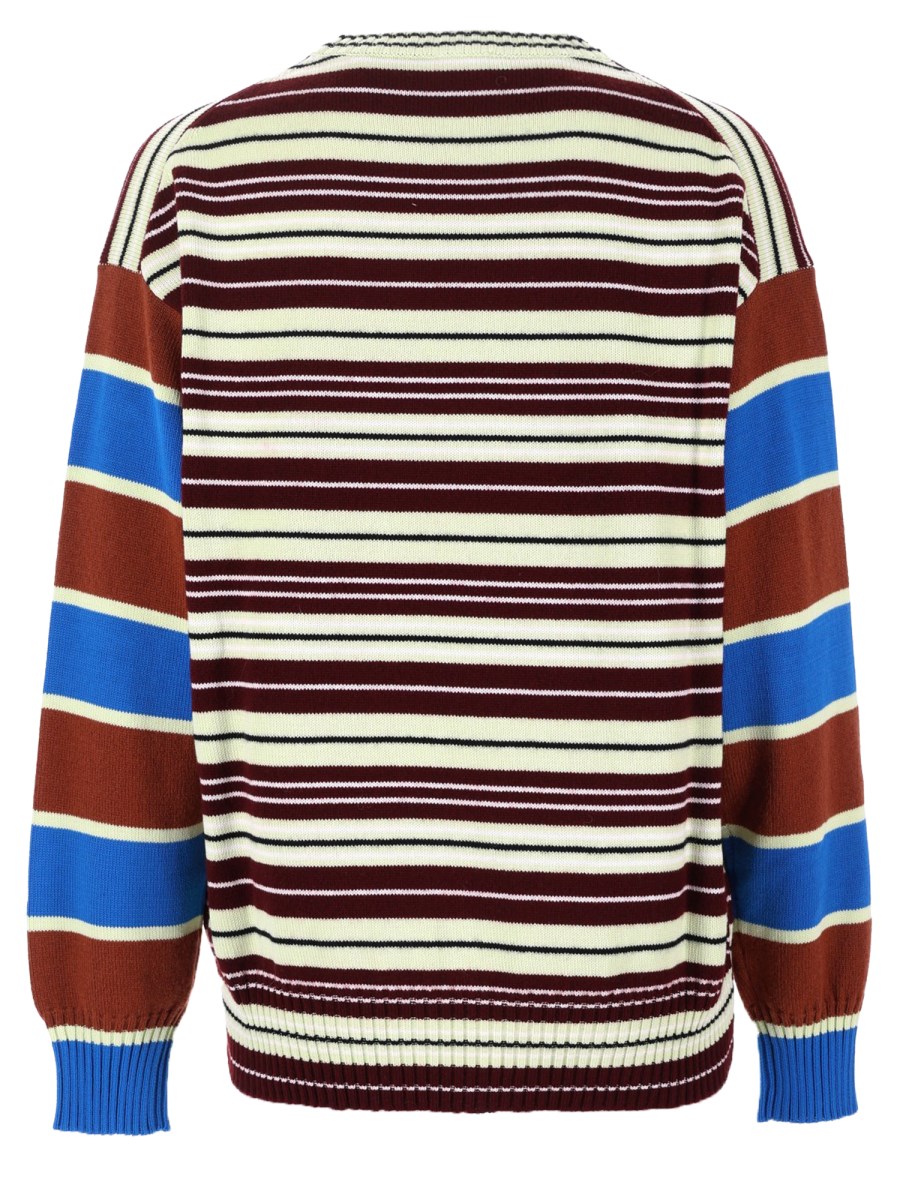 MAGLIA IN LANA E COTONE A RIGHE