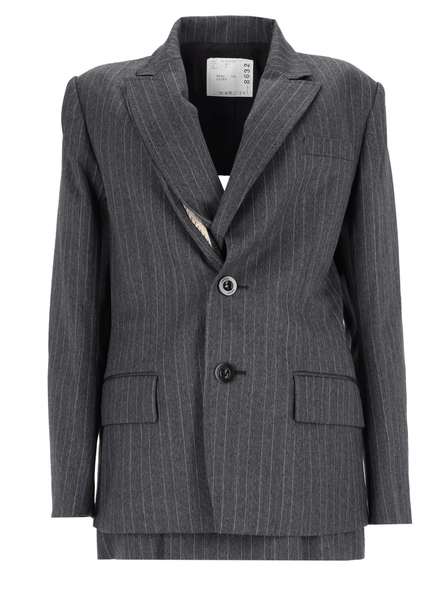 Giacca Layered Herringbone 