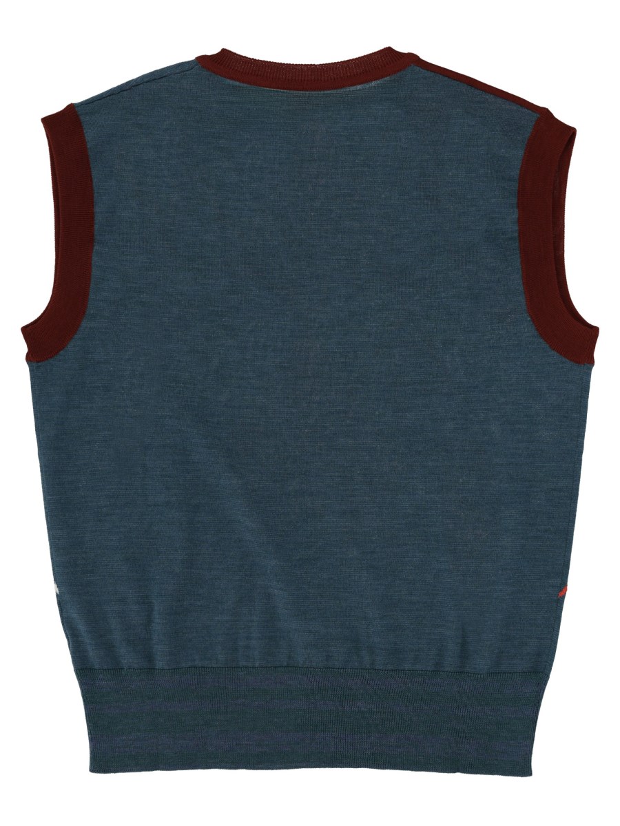 Gilet Argyle in Lana