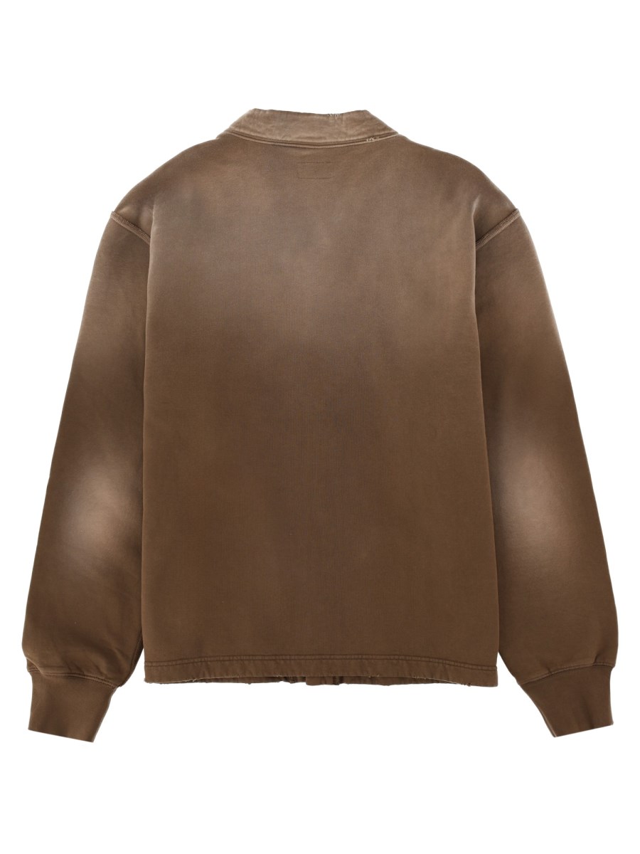 Cardigan In Felpa Effetto Destroyed