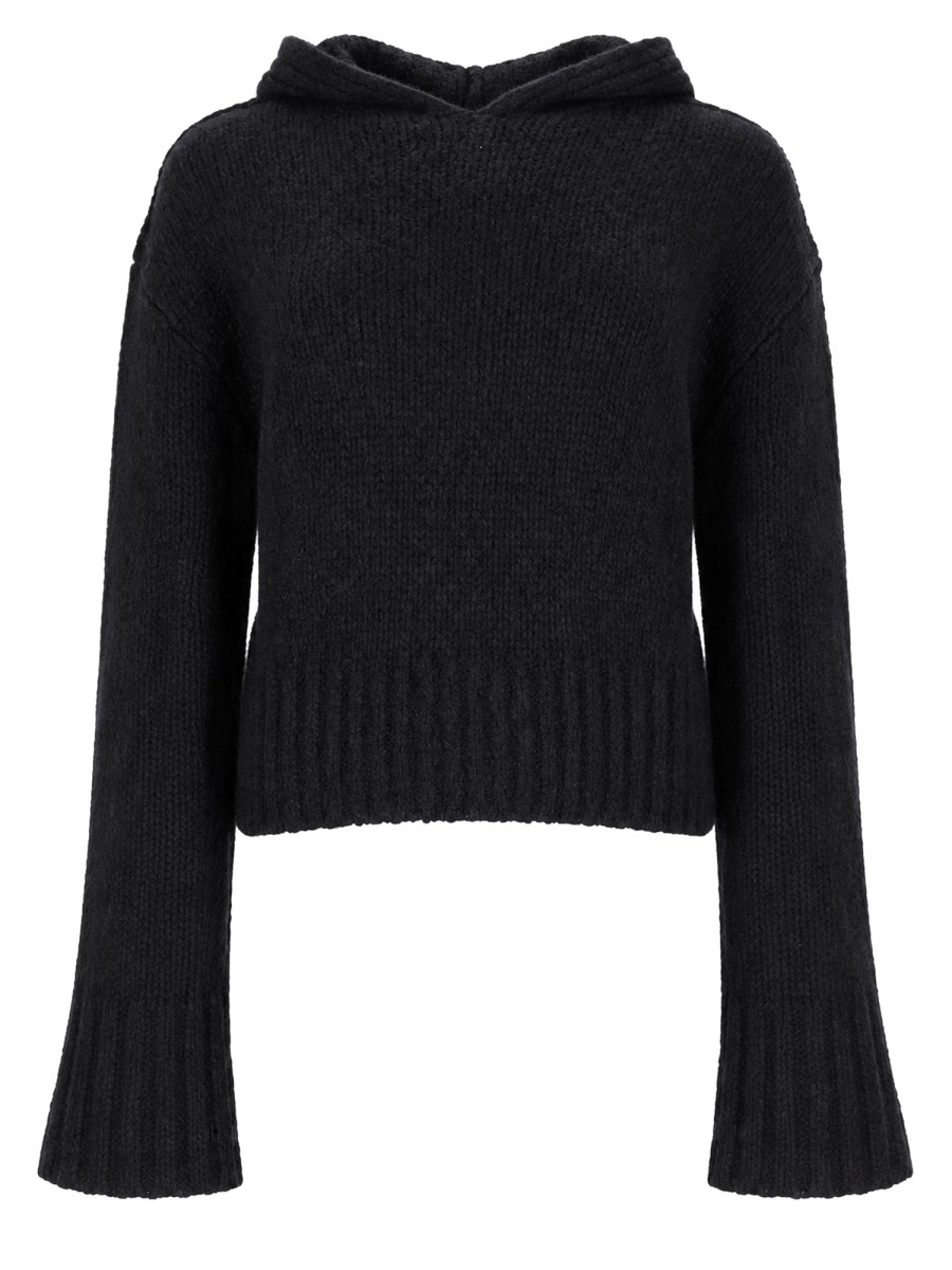 Maglia Cropped con Cappuccio