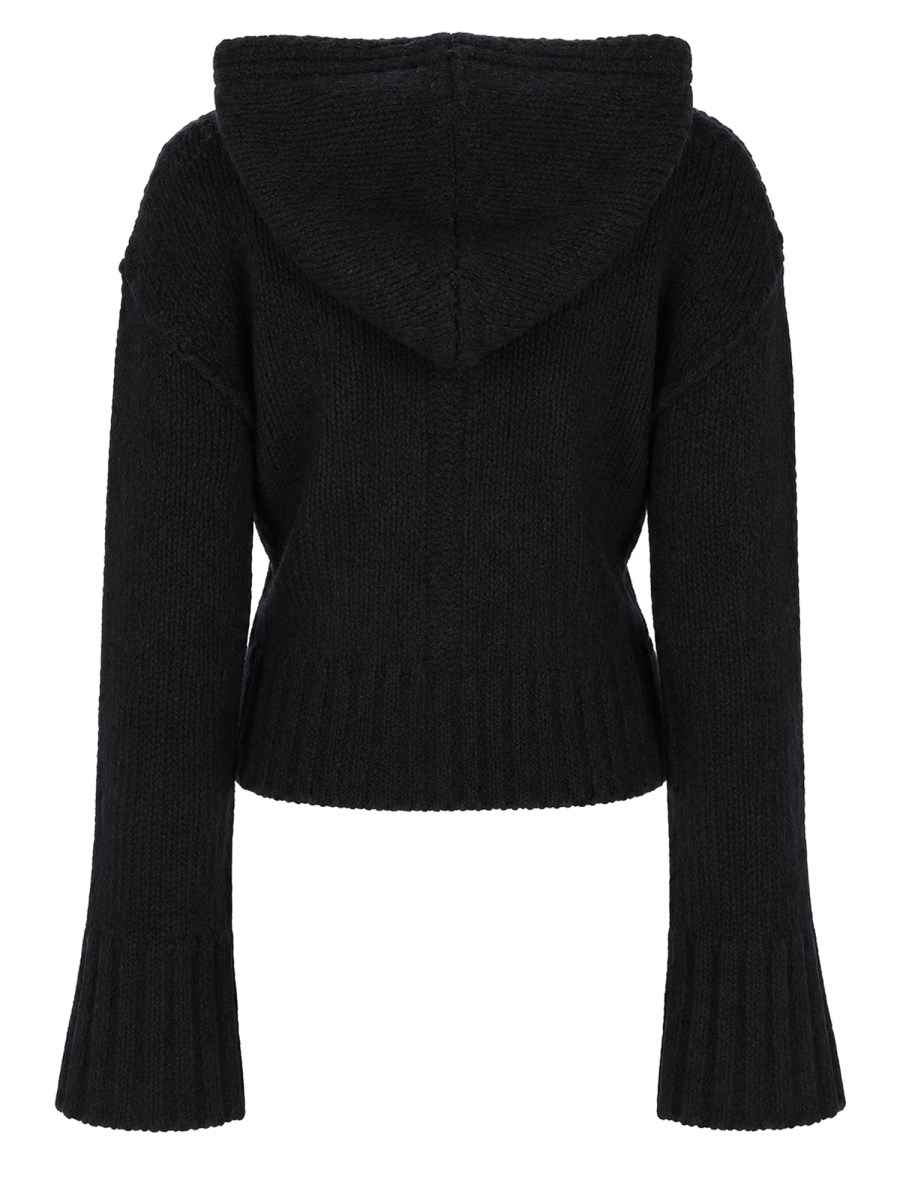 Maglia Cropped con Cappuccio