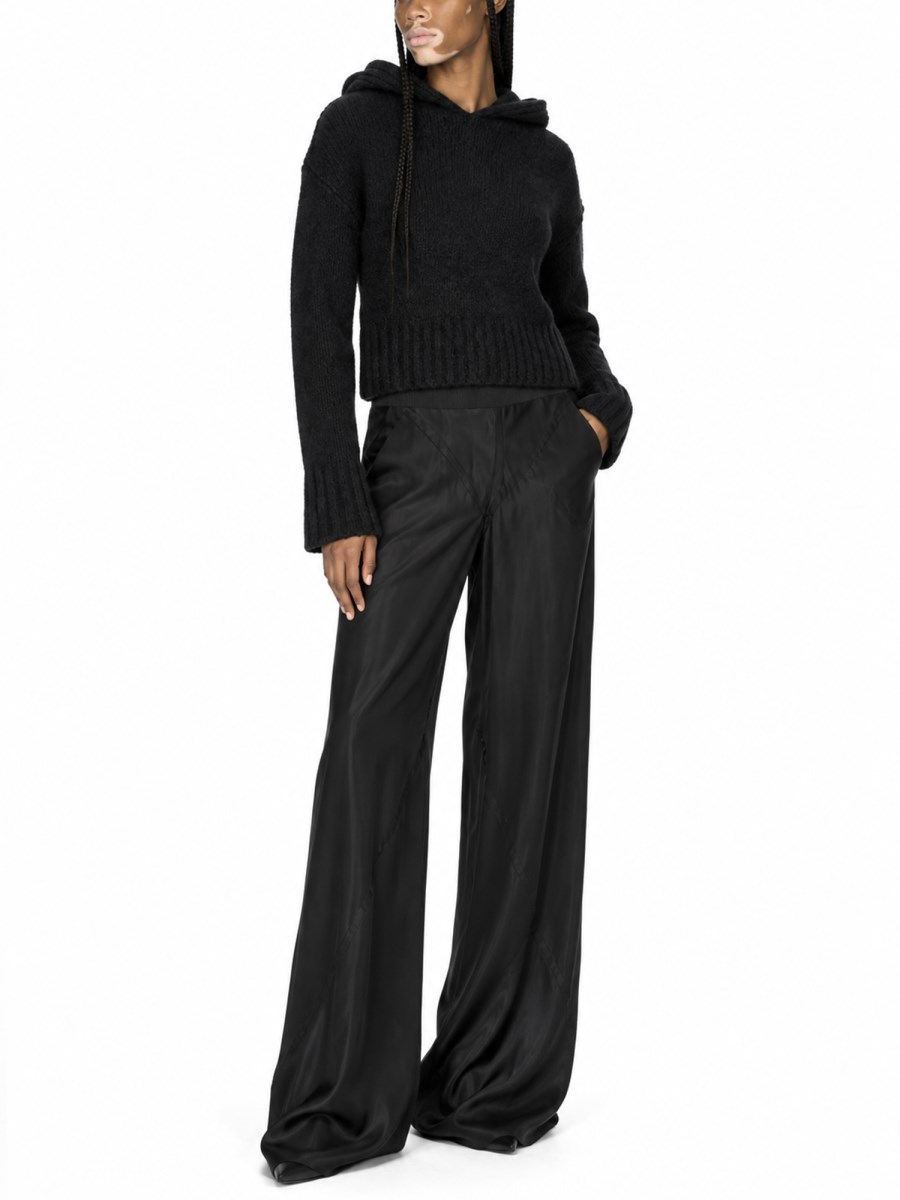 Maglia Cropped con Cappuccio