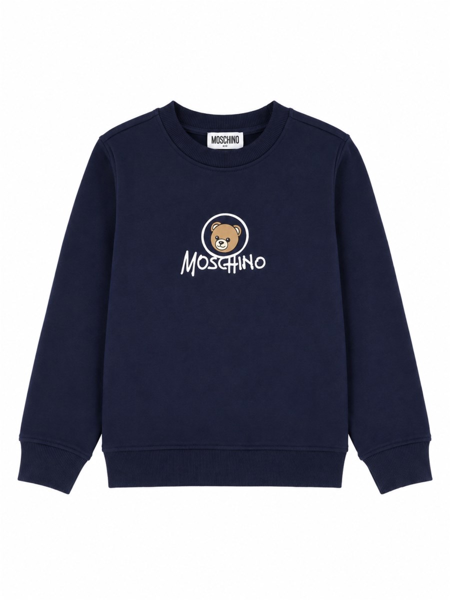 Felpa girocollo con stampa teddy
