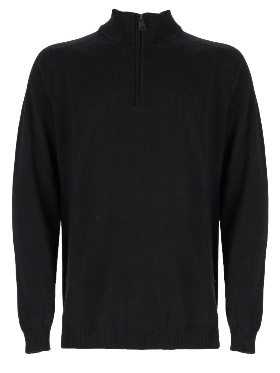 Maglia In Lana Con Zip