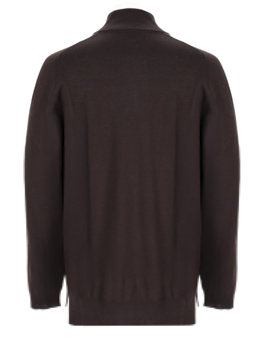 Maglia In Lana Con Zip