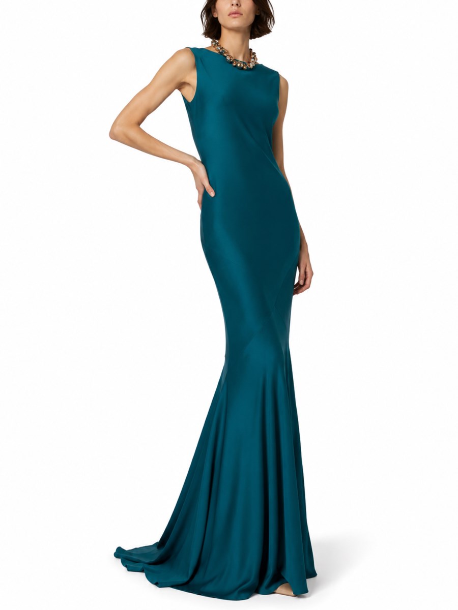 ABITO LUNGO IN ENVERS SATIN