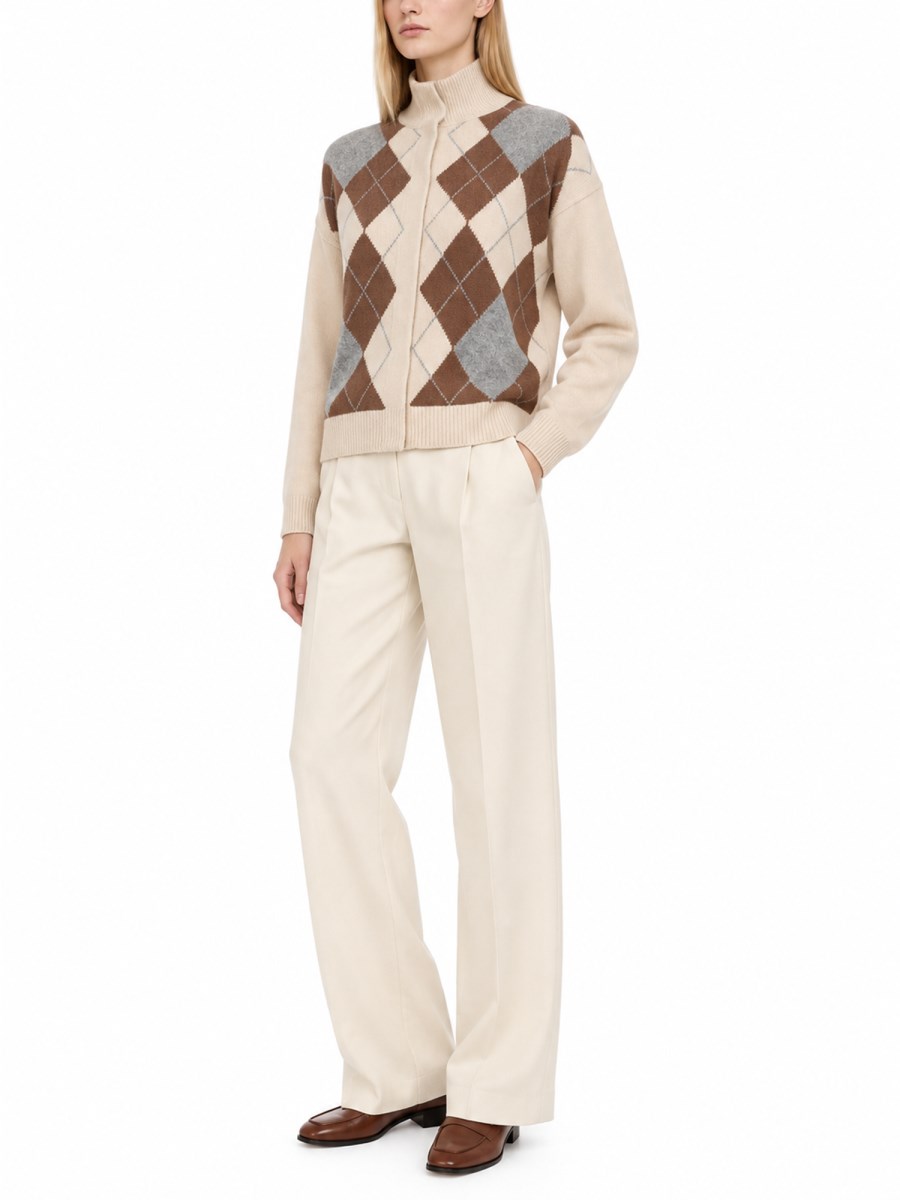 Cardigan Pacche In Lana e Cashmere