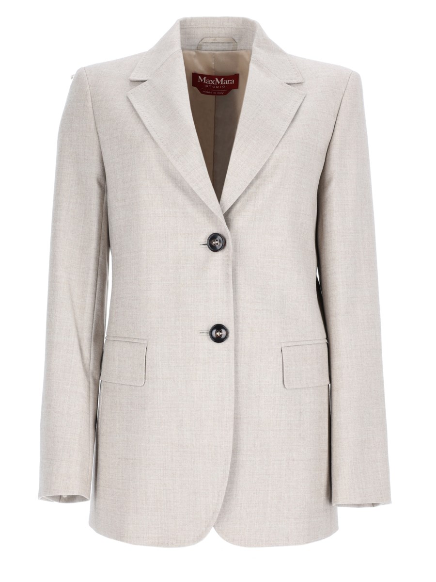 Blazer Monopetto in Flanella di Lana