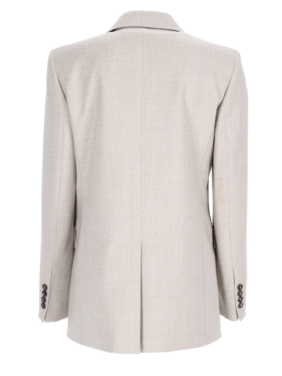 Blazer Monopetto in Flanella di Lana
