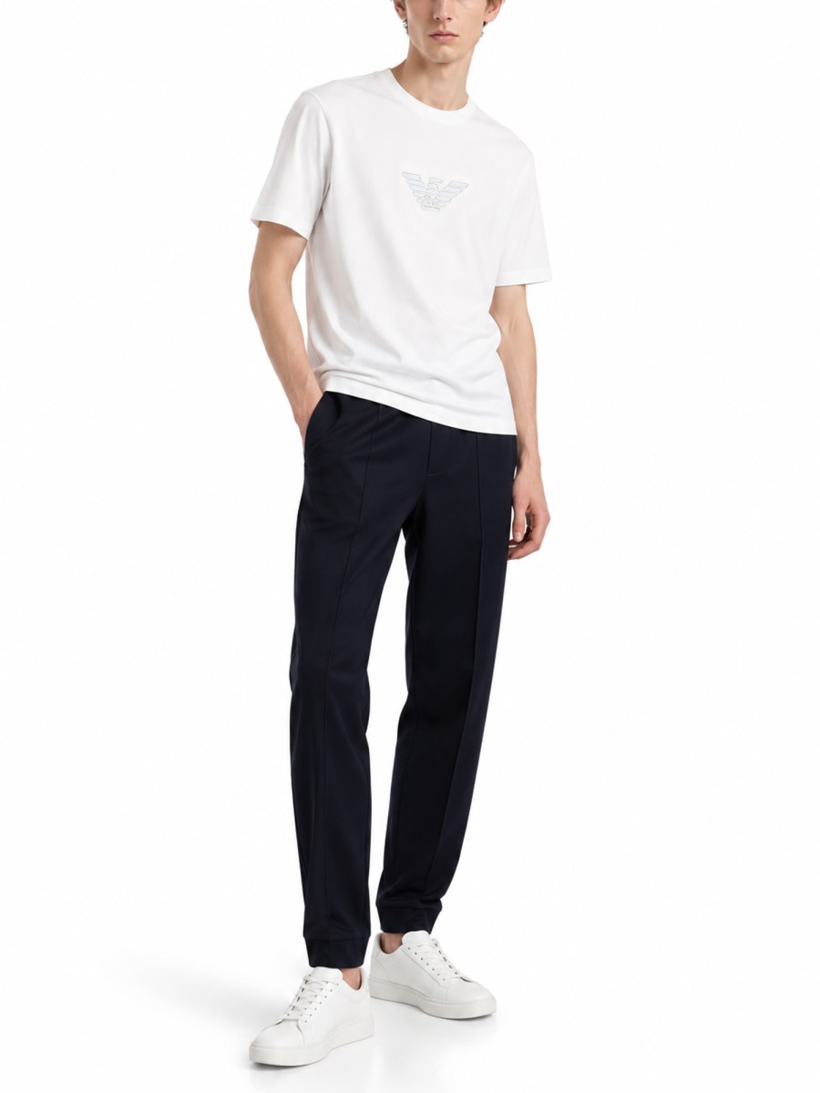 Pantalone Jersey Jogger con Coulisse e Tasche