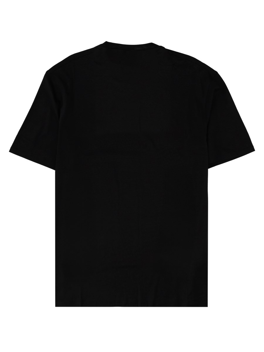 T-shirt in Jersey Misto Lyocell con Ricamo Logo EA