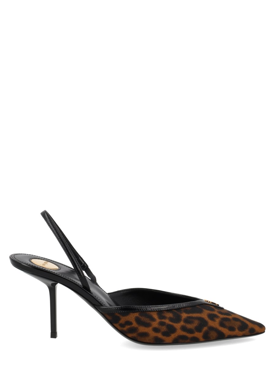 Décolleté Aperte sul Retro Folie in Gros-Grain Leopardato