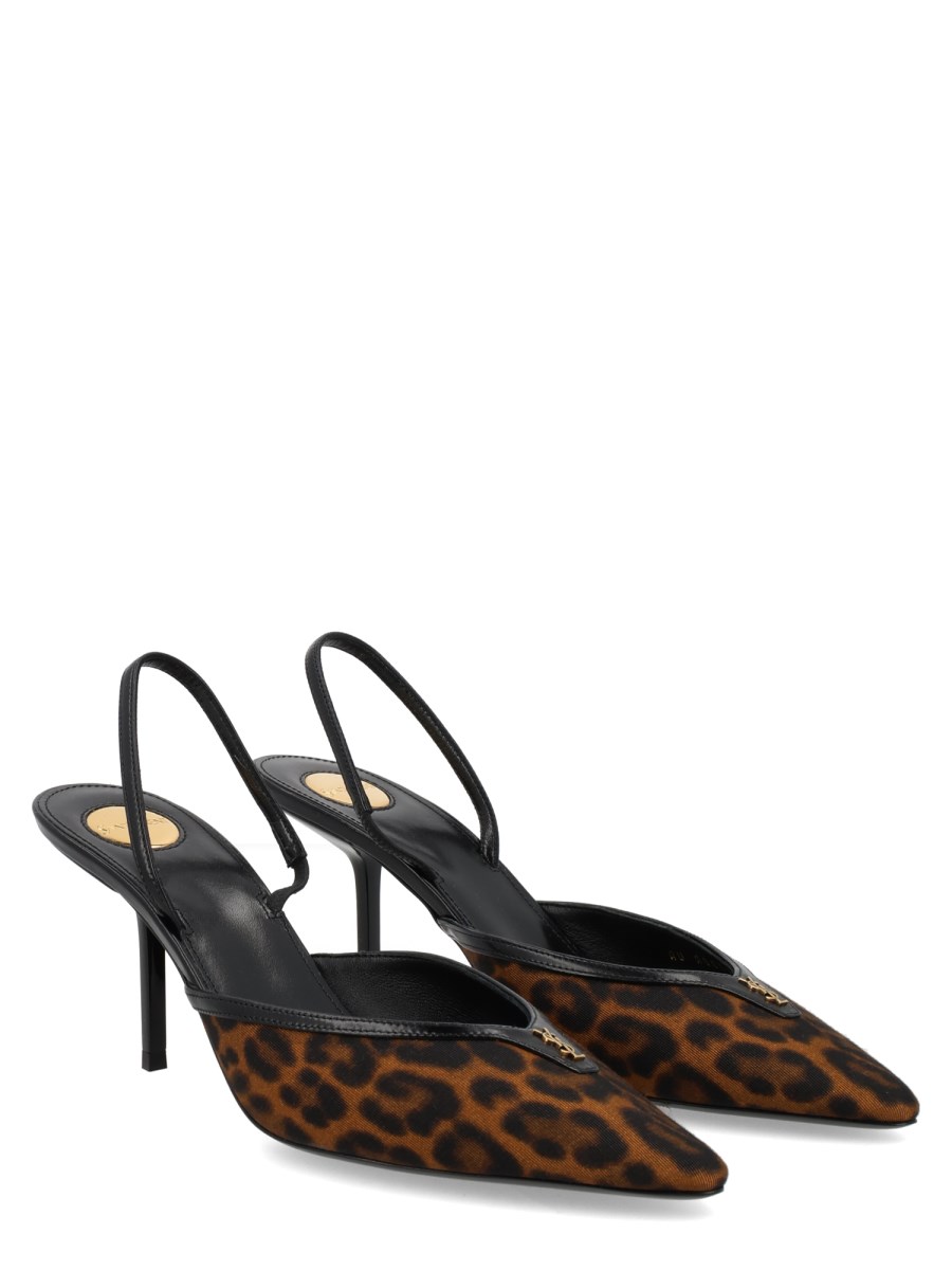 Décolleté Aperte sul Retro Folie in Gros-Grain Leopardato