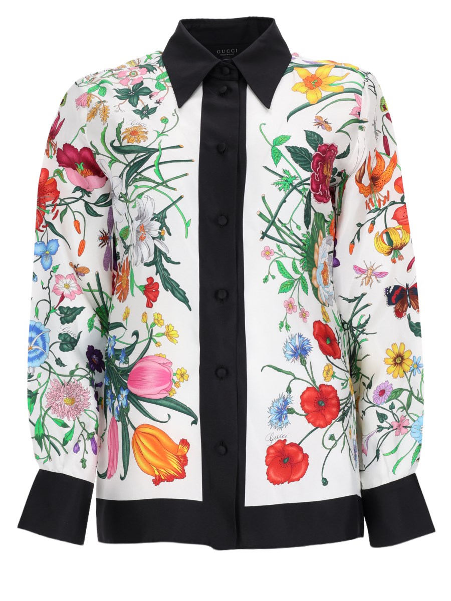 Camicia In Seta Stampata