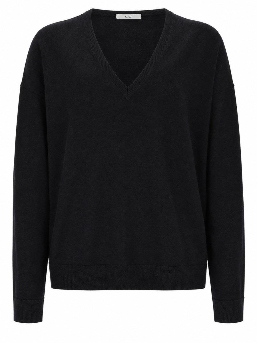 MAGLIA IN CASHMERE CON SCOLLO A V