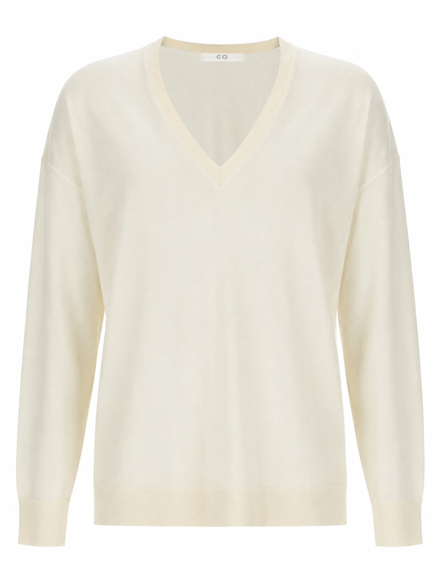 MAGLIA IN CASHMERE CON SCOLLO A V