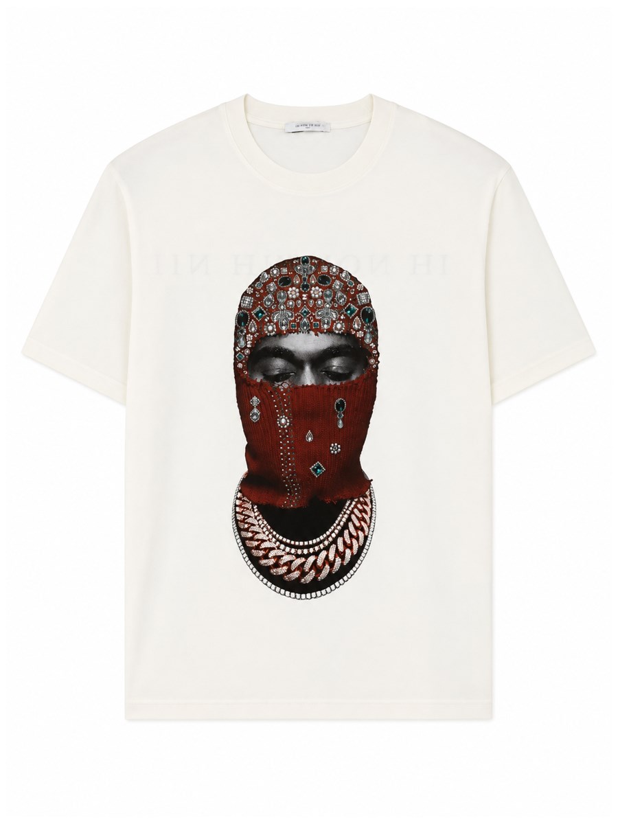 T-shirt con Stampa Mask Jewelry