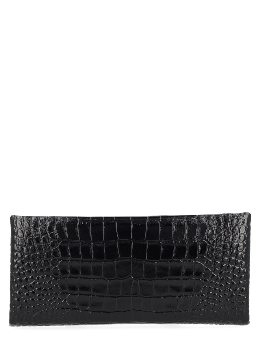 Clutch in Pelle Effetto Coccodrillo