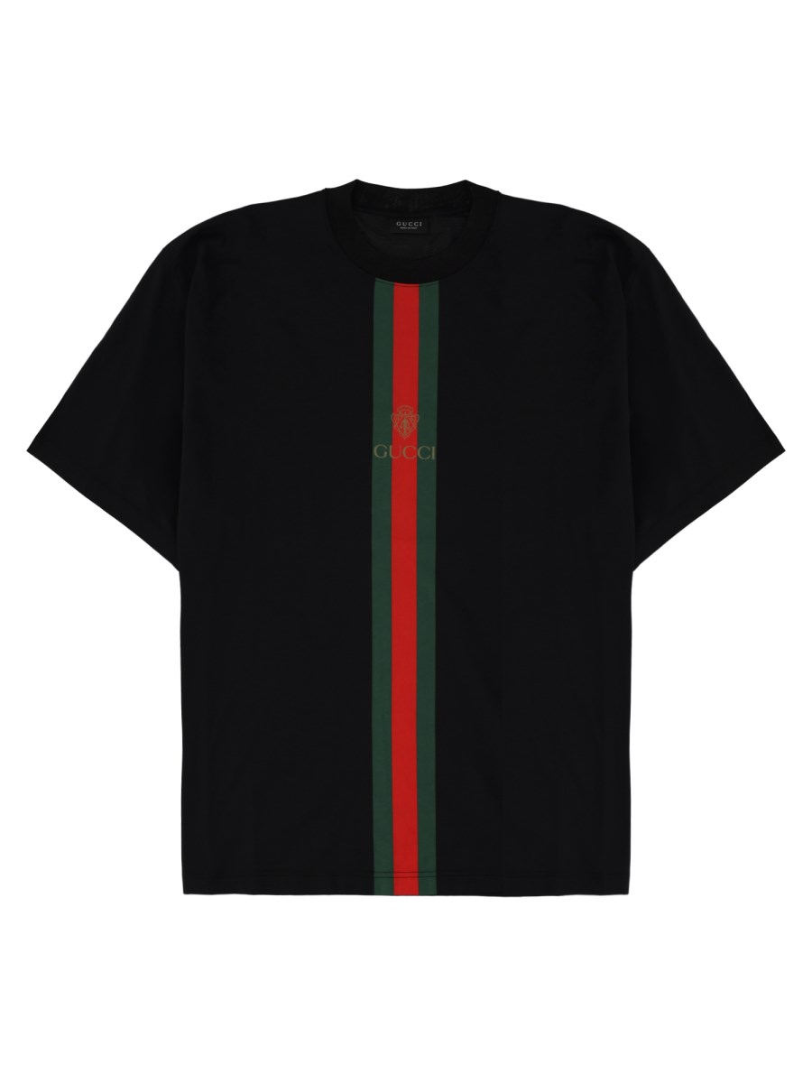 T-shirt in Jersey di Cotone con Stampa