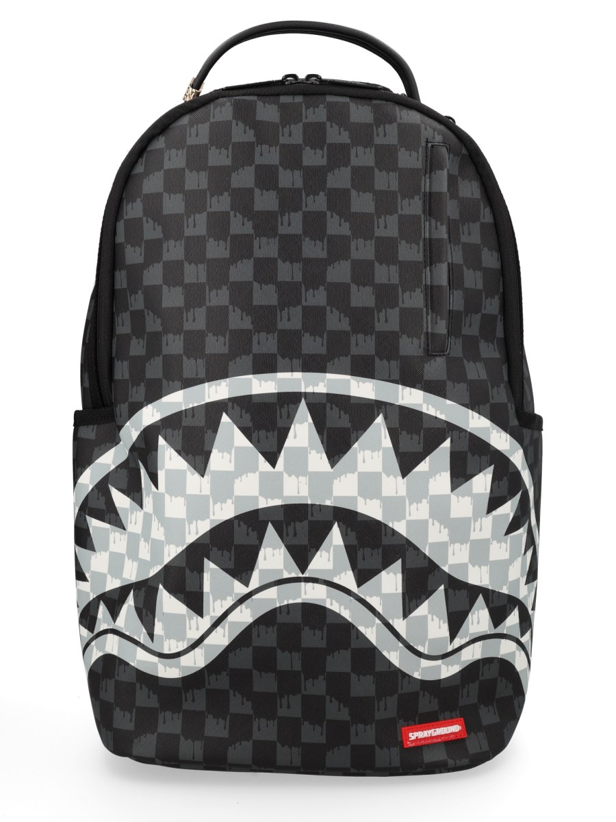 ZAINO BLACK AND WHITE DRIP CHECK SHARK 
