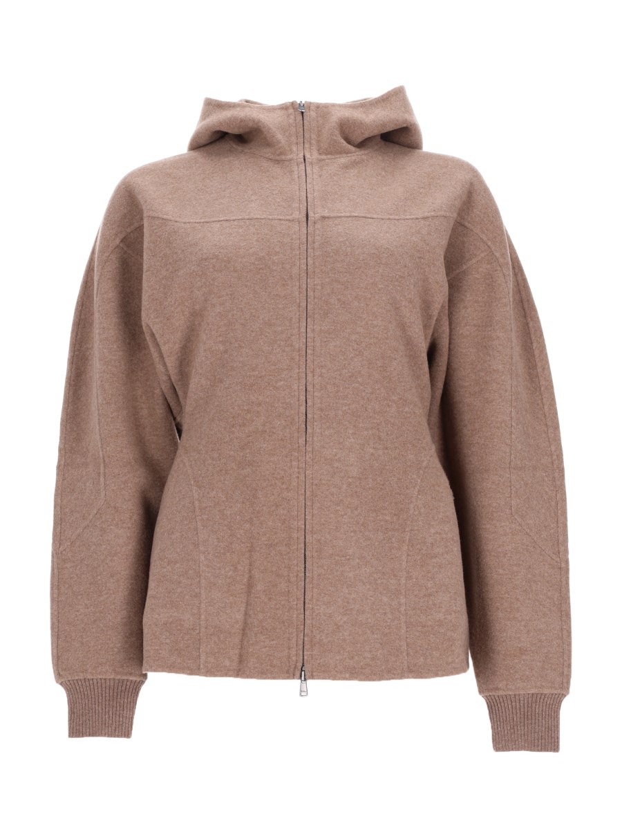 Felpa Filtro in Jersey di Lana e Cashmere